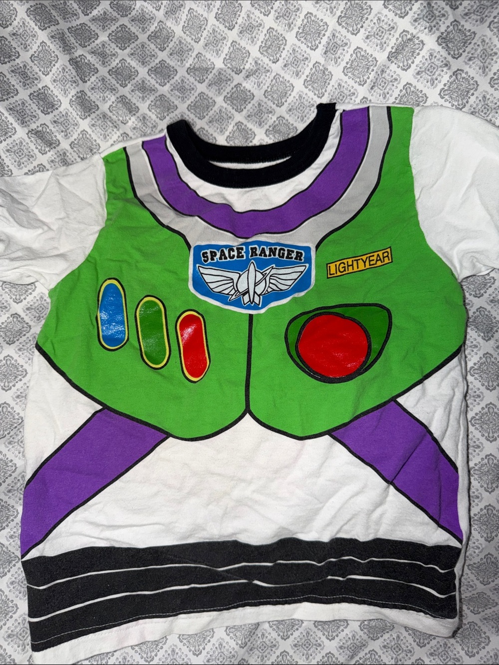 Buzz Lightyear Space Ranger Costume Tee - Green, Purple, White